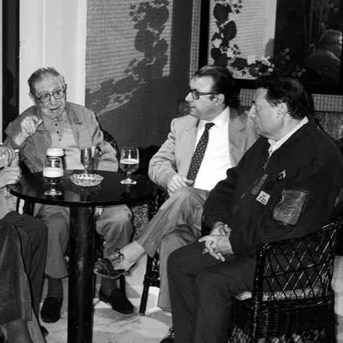 Con Carlos Clementson y José Jiménez Poyato en Córdoba en 1990.