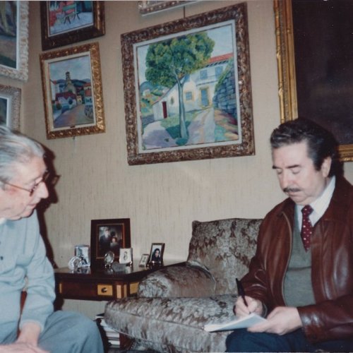 Botí entrevistado en su domicilio por Agustín Romo. Madrid, 1991.