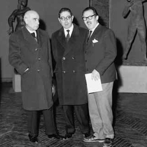 Con Daniel Vázquez Díaz y Rafael Zarco en Madrid en 1950.