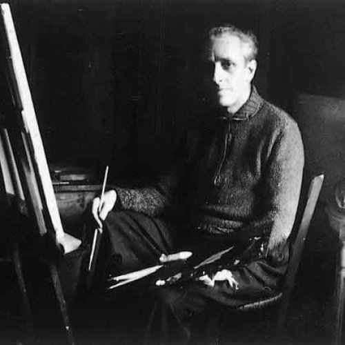 Antonio Merlo en su estudio de Madrid, 1930